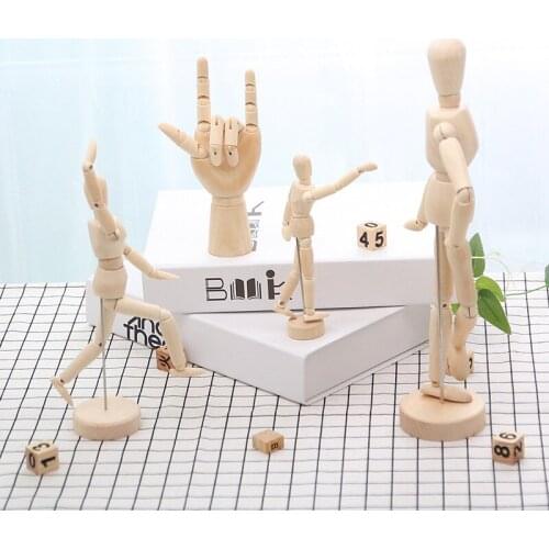 Creativity Wooden Joint Hands Art Model Ornaments Decor For Home Bedroom Living Room Office Desktop Decoration Accessories Gifts