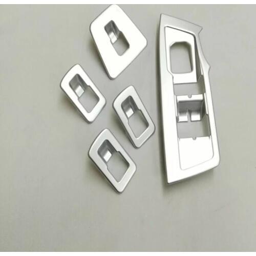 ABS Chrome Interior Door Window Switch Cover window switch penal Door Window Switch Cover Trims For VW Tiguan L 2017