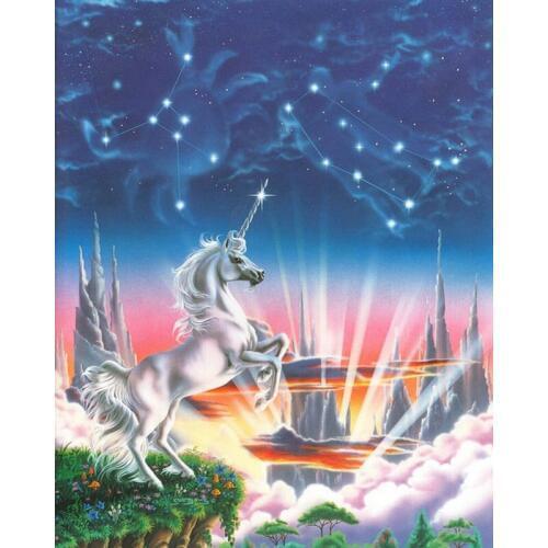 MHD Full Square 5D DIY Diamond Embroidery Unicorn Diamond Cross 3d Rhinestone Mosaic Decoration Gift New Animal Pictures