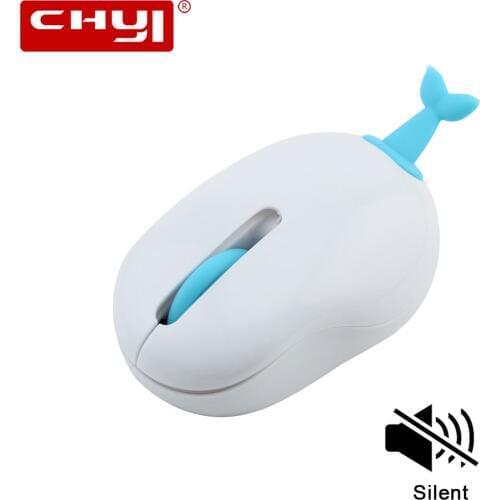 CHYI Cute Cartoon Wireless Mouse Mini Pig Dolphin Model 3D USB Optical Silent Mice Kid 1200DPI Computer Small Hand Mouse For PC