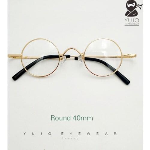 Glasses frame mens metal retro round prescription glasses myopia optical glasses round diameter 40 mm small round frame ladies