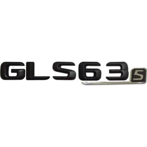 Matte Black " GLS63s " Number Letters Trunk Badge Emblem Emblems Decal Sticker for Mercedes-benz GLS63 S AMG