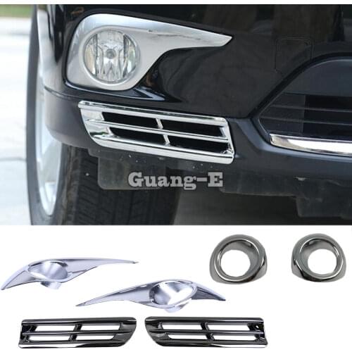 For Toyota Highlander 2008 2009 2010 2011 2012 2013 2014 Car front head fog Light lamp frame stick ABS chrome cover trim 2pcs
