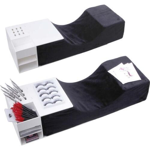 Eyelash Extension Pillow Flannel Salon Lash Pillow Makeup Tools Grafting Pillow Ergonomic Memory Support Extension Curve Salon