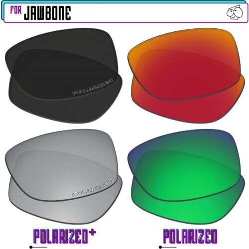EZReplace Polarized Replacement Lenses for - Oakley Jawbone Sunglasses - BkSrP Plus-RedGreenP