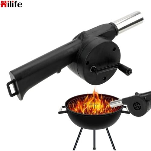 Portable Barbecue Fan Fire Bellows Tools BBQ Accessories BBQ Tools Hand-cranked Air Blower Picnic Camping Accessories