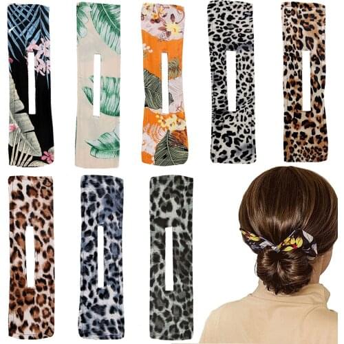 Diy Twist Hairband Scarf Wire Headband Boho Prints Ribbon Scrunchie Flower Bandana Turban Wrap Women Hair Accessories Wholesale