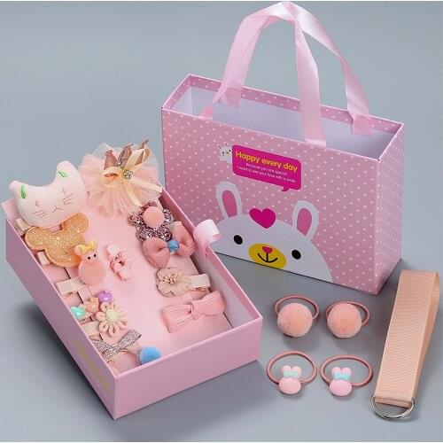 Hair bands for children baby girl headbands set elastic bands for hair for girls Hair bands set crown bowknot hairpin Accessorie