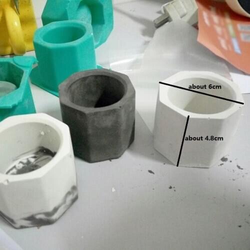 Silicone Cactus Flower Pot Mold Ceramic Clay Craft Casting Concrete Cup Mould Supplies SP99