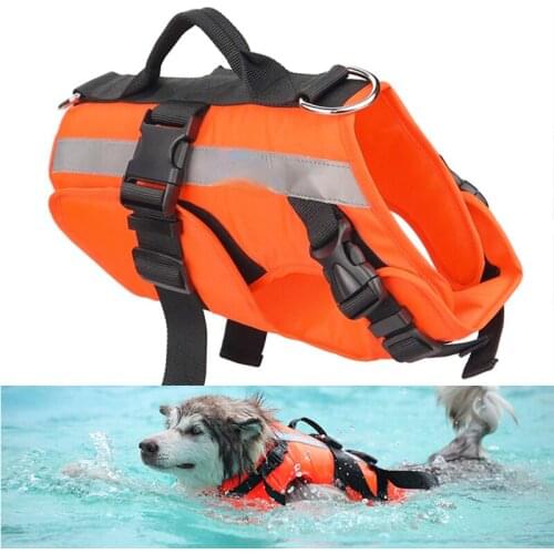 Yellow Dog Life Jacket Vest Safety Swimwear Swimming Clothes Reflective Small Big Pet Dog Training Husky French Bulldog Shepherd