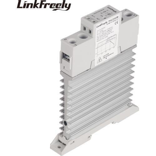 TRA23D40M 5pcs Intelligent Automation Integrated SSR Relay 3V 5V 12V 24V DC Input DIN Rail Solid State Relay Heat Sink 40A