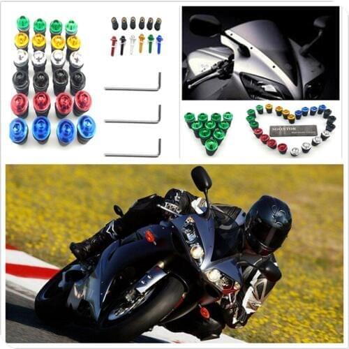 10PCS gold Motorcycle Screw Kit BOLTS Windscreen Windshield Bolt Screws for KTM 450XC 450XC-F SUZUKI GSX250 GSX550 GSX600