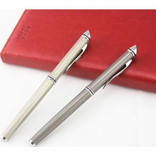 High-end Rollerball Pen Set Best Gift Wrting Stationery Silver Clip Black Business Office Signature Pens with gift box