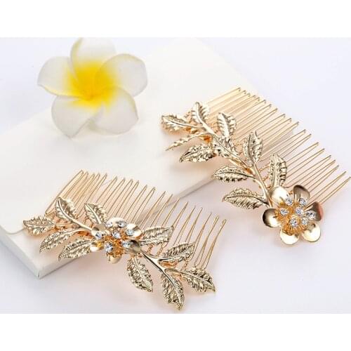 Tree Leaf Hair Clip Comb Hair Accessories Wedding Metal Women Hairpin Hair Combs Hair Accessories Styling Tools Bridal Wedding