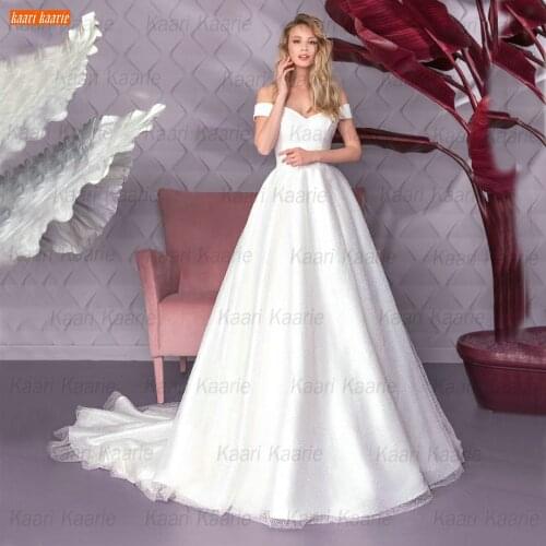 Fashion White Wedding Dresses 2021 Vestido De Novia Custom Made Tulle A Line Bride Gown For Women Slim Fit Trouwjurk Top Quality