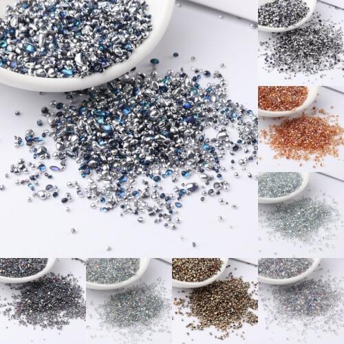 10g/Pack Mini Irregular stone beads no hole 1-4mm mixed for globe silicon mold filler charms DIY Nail Craft Home Decor