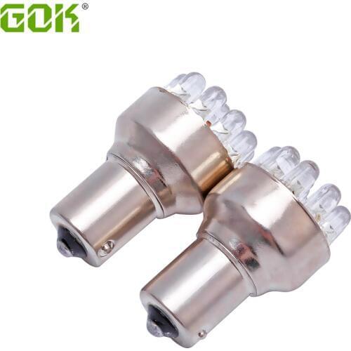 100pcs Car led 1156 1157 led Bay15d ba15s 12LED Rear/Tail Turn Signal Light Bulb Car Light P21/5W Auto Brake Light Bulb Lamp