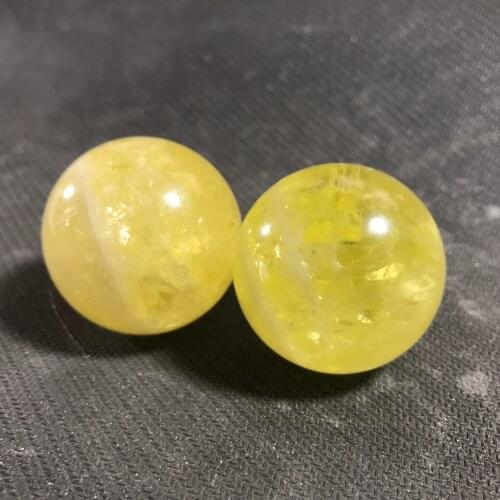 2pcs 100% natural citrine quartz Crystal gemstone sphere Metaphysical chakra healing crystal for lover wholesale