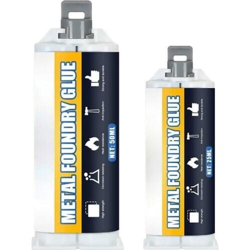 25/50ml AB Caster Glue Casting Adhesive Industrial Heat Resistance Repair Agent for Casting Metal PAK55