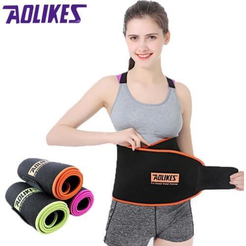 AOLIKES 1 Pcs Gym Body Shaping Lumbar Belt Adjustable For Women Men Waist Support Fitness belly sport belt Lumbar Brace