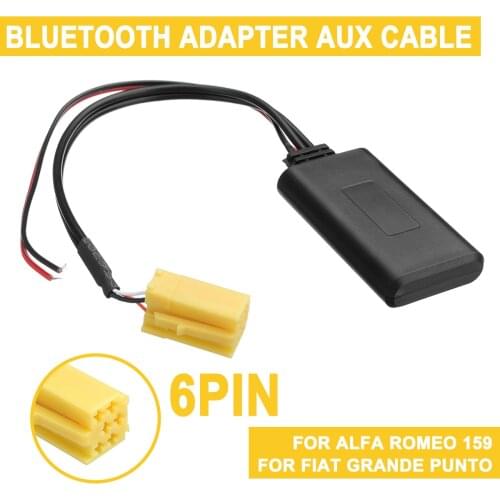 Car Stereo Mini Iso 6 Pin bluetooth Module Music Adapter Aux Audio Cable for Alfa Romeo 159 for Fiat Grande Punto