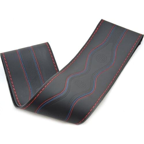 38cm Car Covers Steering Wheel Leather For Peugeot 307 206 Jeep Ford Focus 2 3 VW Polo Golf 4 5 7 Touran Accessories