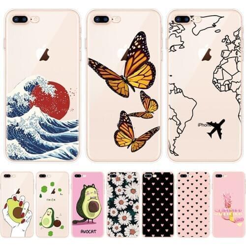 Case For iPhone 7 Plus Cases Soft Silicon TPU Cover For iPhone 8 7 Plus 7plus 8plus Coque Etui Bumper 360 Full Protective Fundas