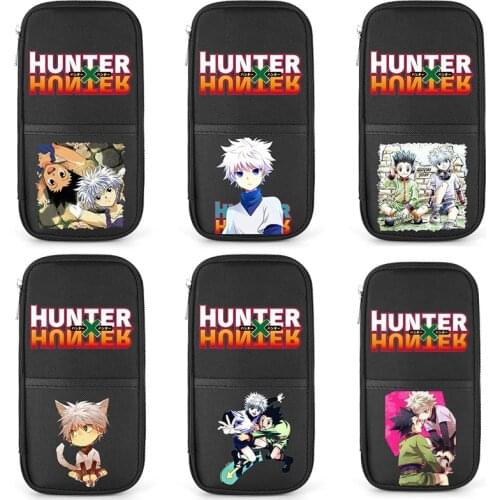 Anime HUNTER X HUNTER FREECSS Double Layer Large Capacity Pencil Case Oxford Canvas Pencil Box School Office Pen Bag