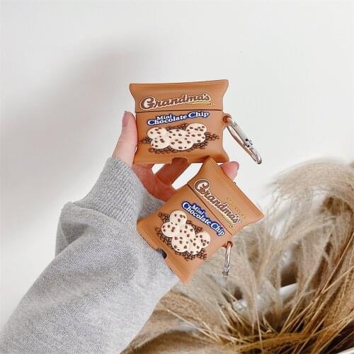 Mini Cookie Case for Apple Airpod 1 2 Bluetooth Wireless for Airpods Pro 1 / 2 / 3 Earphone Cover Creative Silicone Soft Shell