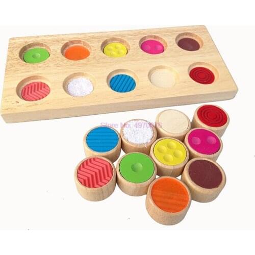 DHL 20set Wooden Blocks Shape Jointed Board Memory Touch Flip Board Wooden Blocks Colorful Toys Kids Learning Educational Toy