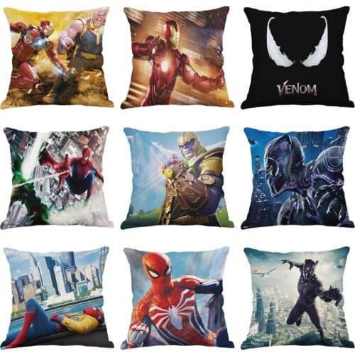 Disney Iron Man Spiderman Pillowcase Cover Home Textile Kids Baby Boys Couple Pillow Cover Decorative Pillows Case Living Room