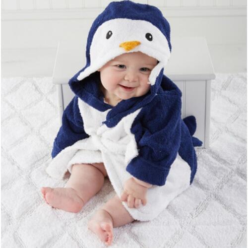 New Toddler Bathrobe Fashion Children Tops 3D Cute Animal Baby Boy Girl Nightgown Bath Towel Blanket Bathrobe Kids Hooded Bath