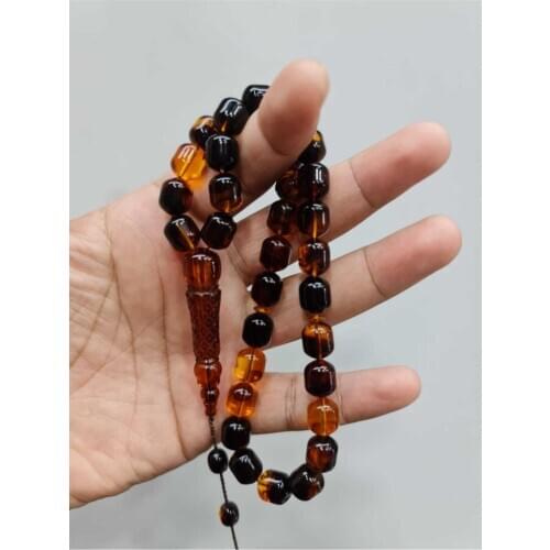 Islamic Tasbih Muslim Rosary Beads 33 Prayer Rosary For Men Bracelet For Men Accessory amber oltu amber stone Handmade Turkey