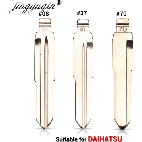 Jingyuqin 15pcs #70 37 No. 08 Remote KD Flip Key Blank for Daihatsu Charade Copen Cuore Feroza Lioncel DH4R TOY41 MIT8 Blade