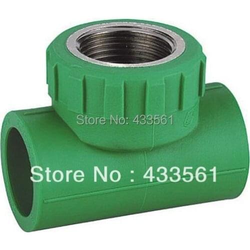 Quality Color Green Enviroment friendly PPR Female thread Tee DN20X1/2" Fitting Connector for water