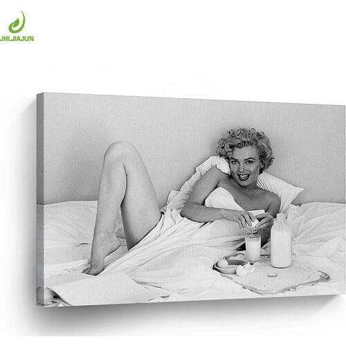 JHLJIAJUN Nordic Black And White Painting Nordic Wall Art Print And Poster Dining Living Room Bedroom Home Decor Picture