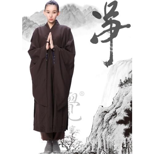 Meditation zen shaolin hanfu chinese traditional clothings for monk costume buddhist clothing monk robe taoism tibetan clothes