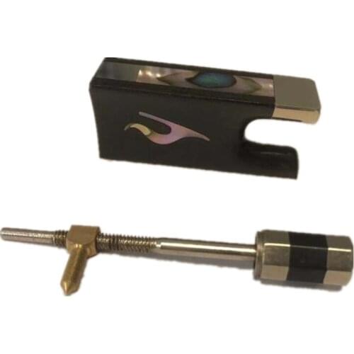 Beautiful inlay 4pcs ebony Violin bow frogs,with screw copper mount