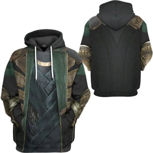 Loki Cosplay Hoodie 3D Printed Adult Sweatshirt Casual Pullover