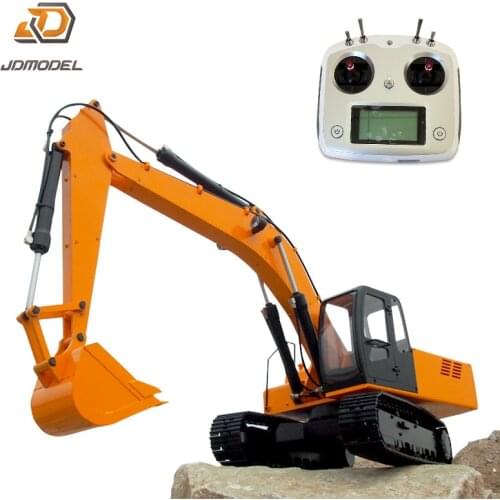 JDM 1/12 Hydraulic Excavator Painted Assembled RC Model Pump Tracks Light Radio TH18484-SMT6