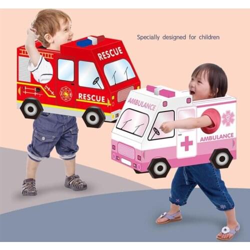 Cartoon Car Craft Paper Wearable DIY Toys Educational Toys for Children Carton Craft Toys Cardboard Box for Child