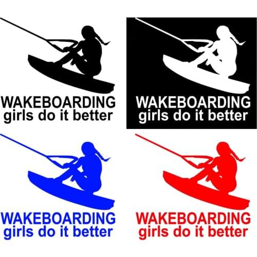 Wakeboarding Girls Do It Better Chick Bodywork Car Stickers and Decals Funny Car Window Decals Car Styling Vinyl KK PVC 16*15cm