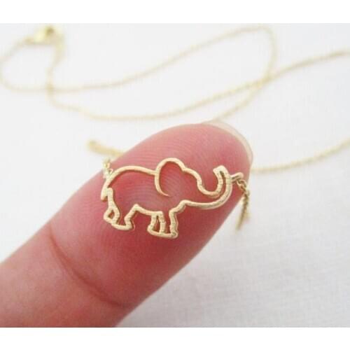 Elephant Pendant Necklace Women Collares De Moda 2020 Long Gold Initial Necklace Fashion Jewelry Accessories