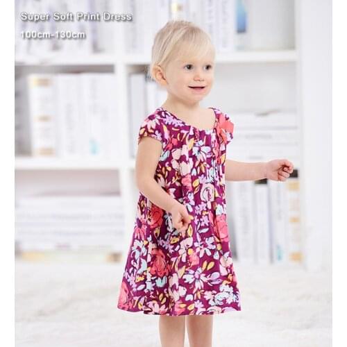 Baby Girls Dress 3-6Y Floral Print Cotton Softly Casual Kids Dress Baby Girl Clothes Princess Children Dresses