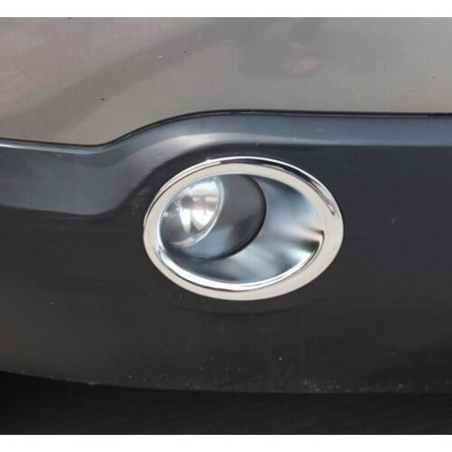 Fit For Nissan Qashqai 2008-2015 Chrome Car Front Fog Light Lamp Cover Trim Molding Bezel Garnish Sticker Auto Accent Frame