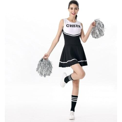 Sexy School Girl Cheer Uniform Adult Women Cheerleader Fancy Dress High School Game Match Cheer Girl Outfits