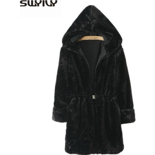 Шубы с капюшоном SWYIVY China At AliExpress