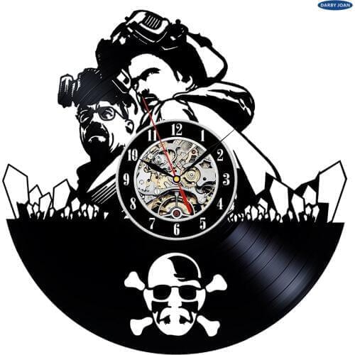 Breaking Bad Design Vinyl Record Unique Wall Clock Christmas Gift duvar saati