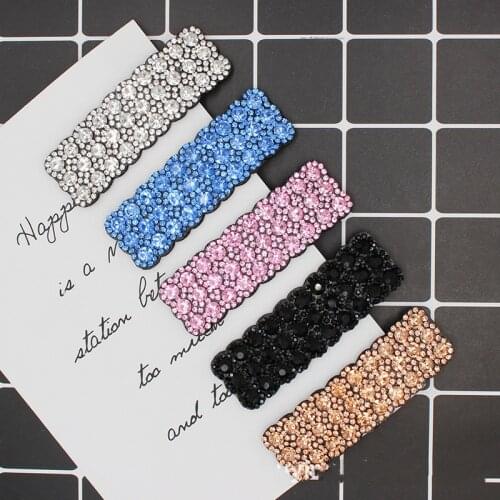 Explosion models ins color large rhinestone hairpin handmade jewelry Geometric Round Hairgrip Women Barrette Hair Accessories