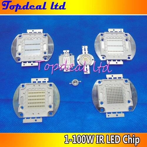1-3W 5W (4-chips) 10W 20W 30W 50W 100W Infrared Vision IR 840-850NM High Power LED lamp Light Chip bead
